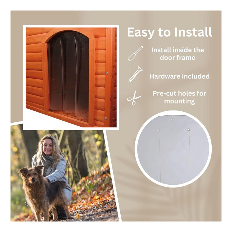 Trixie Vinyl Dog Door Flap, Fits 13.2 x 19.5-in Wooden Dog House Opening, Replacement Doggie Door Curtain Flap for Wooden Doghouses - Image 4